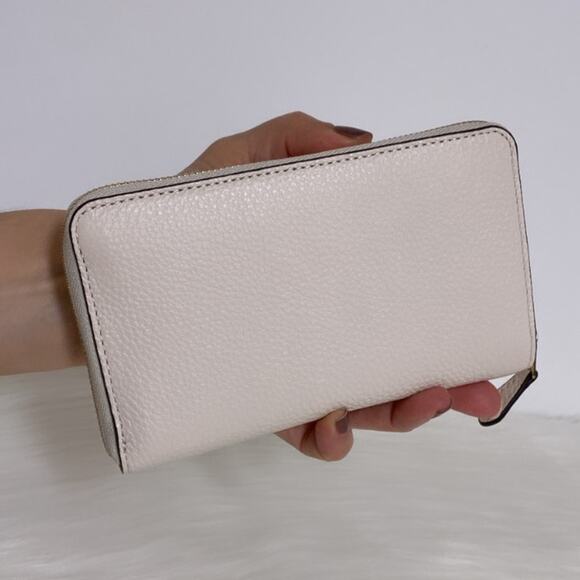 New Coach Medium Id Zip Wallet With Diary Embroidery/White/Leather - Picture 3 of 7